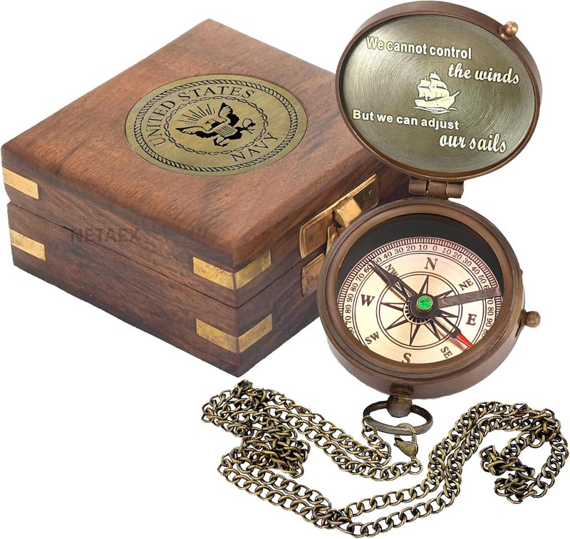World Mart Compass - Gift for Army, Navy, Marine Corps, Baptism, Easter, Birthday, Fathers Day, Graduation, Wedding - Image 3